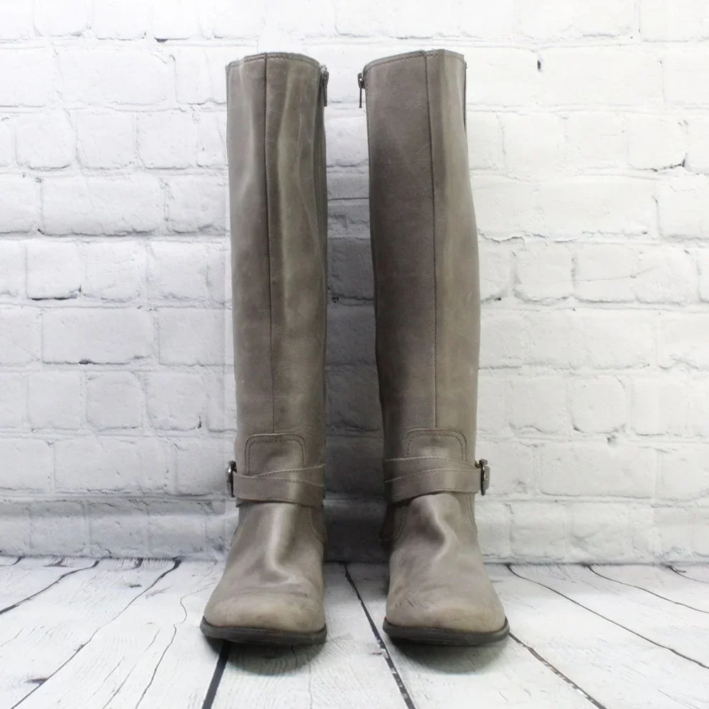 Sperry Gray Leather Ankle Boots - Picture 4 of 9